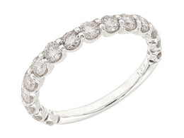 Platinum Diamond Halfway Band Ring